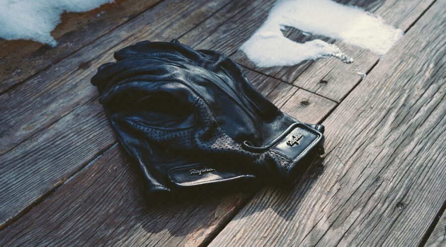 leather bag on wooden surface